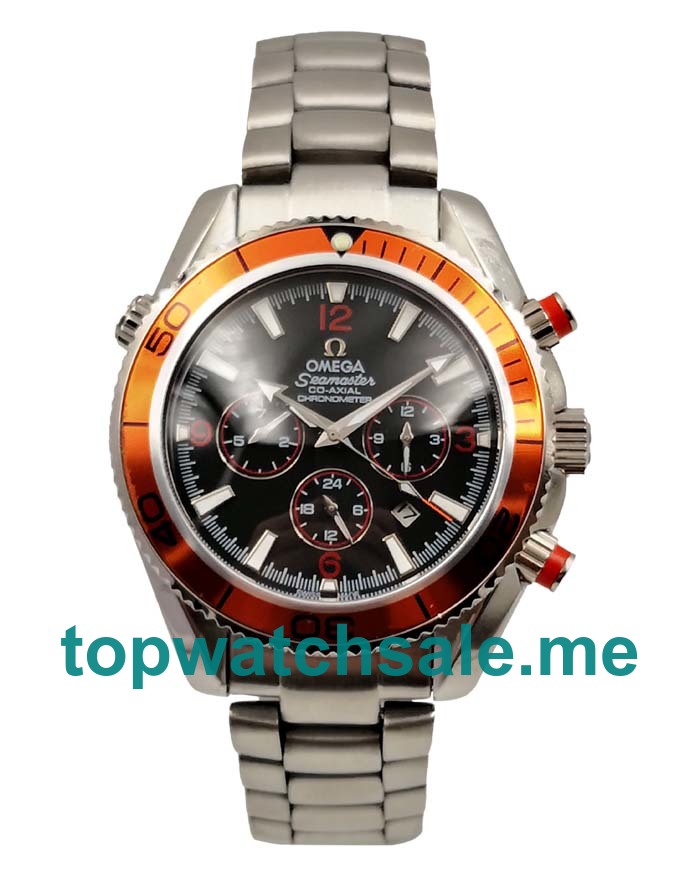 UK Best Quality Omega Seamaster Planet Ocean 2218.50.00 Replica Watches With Black Dials For Men