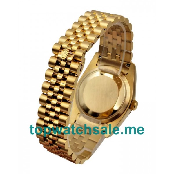 Replica Rolex Datejust 116238 36MM Yellow Gold Black Dial Swiss ETA 2836