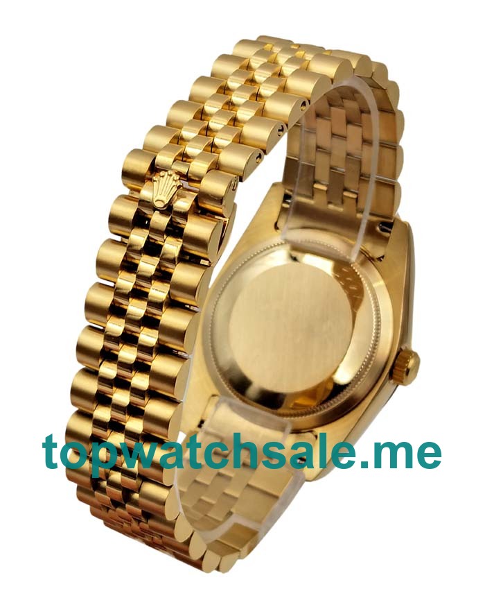 Replica Rolex Datejust 116238 36MM Yellow Gold Black Dial Swiss ETA 2836