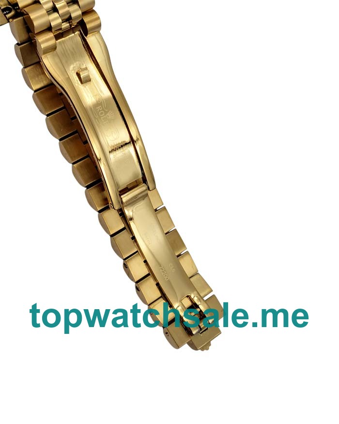 Replica Rolex Datejust 116238 36MM Yellow Gold Black Dial Swiss ETA 2836