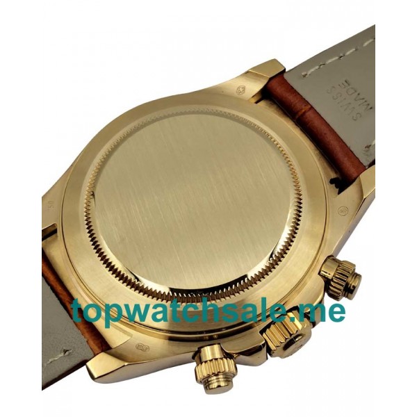 UK 1:1 Wholesale Replica Rolex Cosmograph Daytona 116508 JH Yellow Gold White Dial Swiss Valjoux 7750 Movement Watches