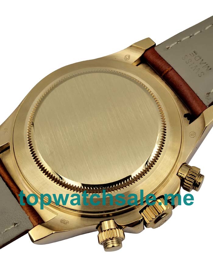 UK 1:1 Wholesale Replica Rolex Cosmograph Daytona 116508 JH Yellow Gold White Dial Swiss Valjoux 7750 Movement Watches
