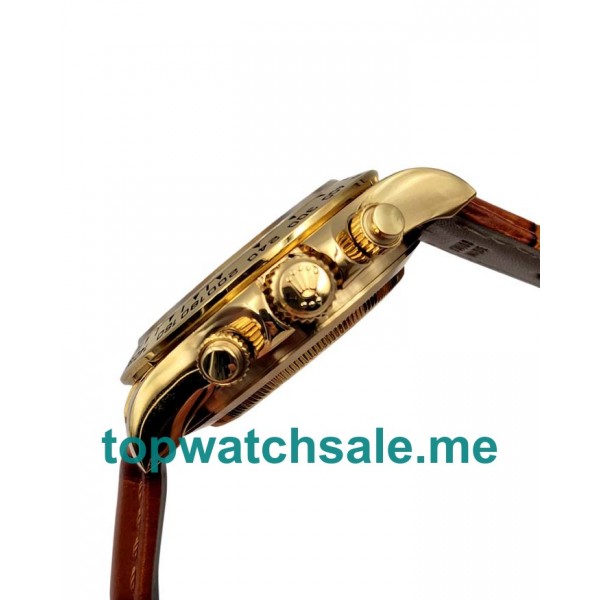 UK 1:1 Wholesale Replica Rolex Cosmograph Daytona 116508 JH Yellow Gold White Dial Swiss Valjoux 7750 Movement Watches