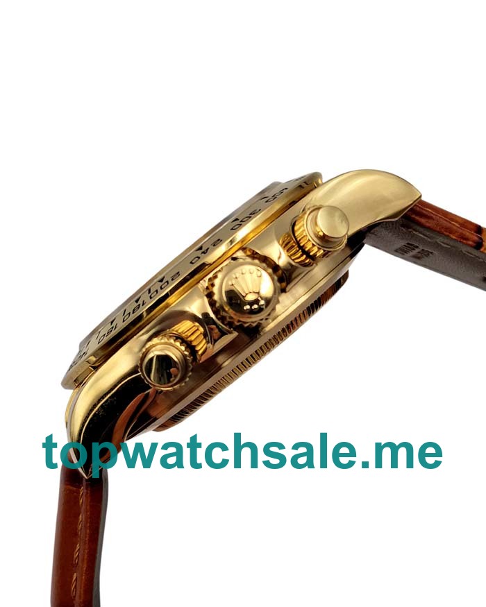 UK 1:1 Wholesale Replica Rolex Cosmograph Daytona 116508 JH Yellow Gold White Dial Swiss Valjoux 7750 Movement Watches