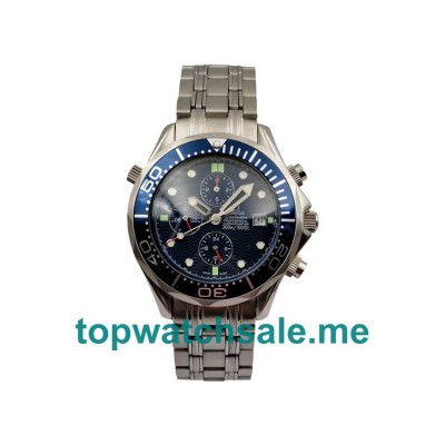 UK Cheap Omega Seamaster Chrono Diver 2599.80 Replica Watches With Blue Dials For Men