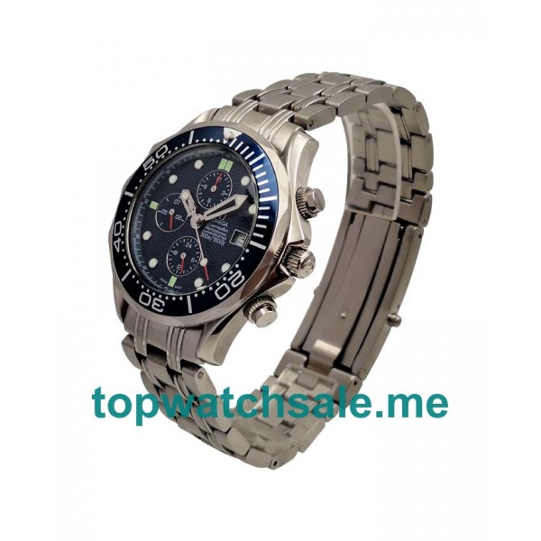 UK Cheap Omega Seamaster Chrono Diver 2599.80 Replica Watches With Blue Dials For Men