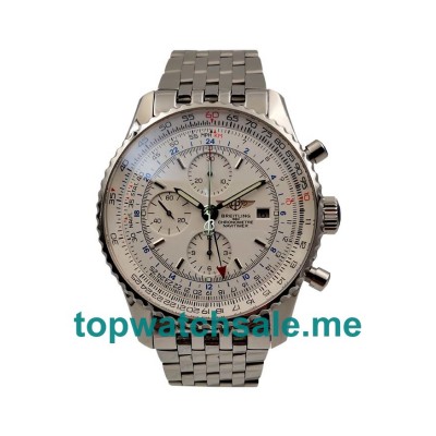 UK 46 MM Perfect Breitling Navitimer World A24322 Replica Watches With Steel Cases For Men