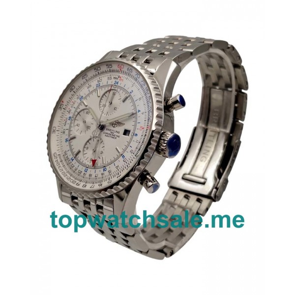 UK 46 MM Perfect Breitling Navitimer World A24322 Replica Watches With Steel Cases For Men