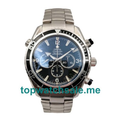 UK Swiss Made Omega Seamaster Planet Ocean Chrono 2910.50.81 Fake Watches With Black Dials For Men