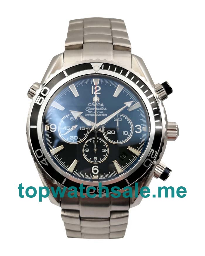 UK Swiss Made Omega Seamaster Planet Ocean Chrono 2910.50.81 Fake Watches With Black Dials For Men