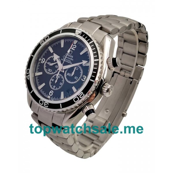 UK Swiss Made Omega Seamaster Planet Ocean Chrono 2910.50.81 Fake Watches With Black Dials For Men