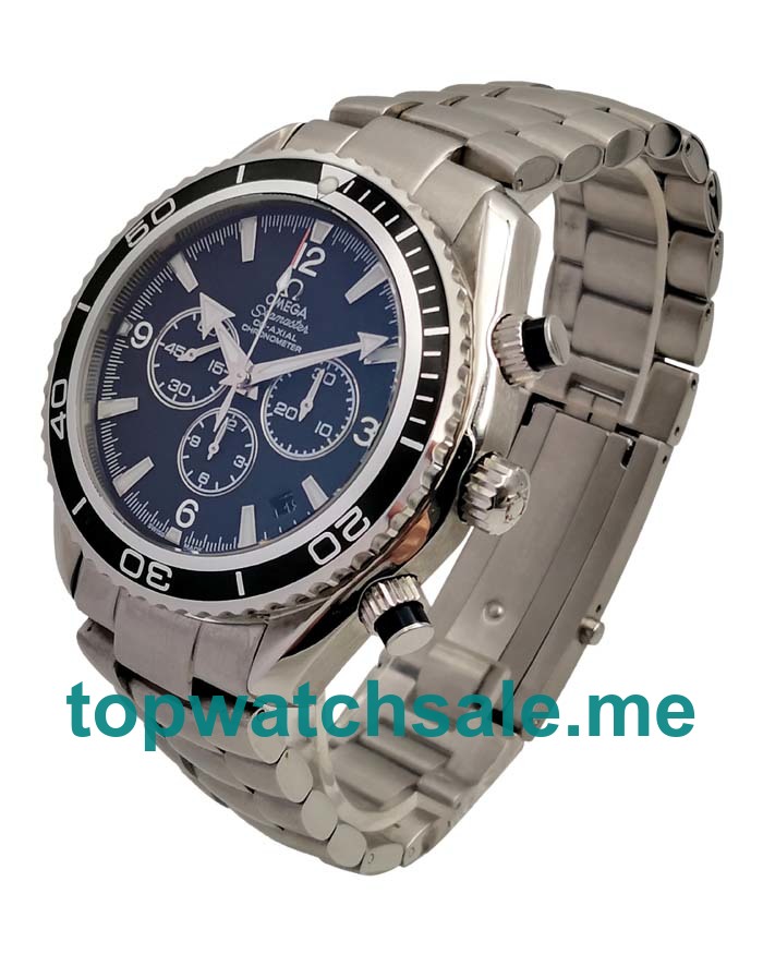 UK Swiss Made Omega Seamaster Planet Ocean Chrono 2910.50.81 Fake Watches With Black Dials For Men