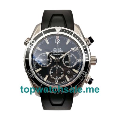 Best 1:1 Omega Seamaster Planet Ocean Chrono 2210.52.00 Fake Watches With Black Dials For Sale