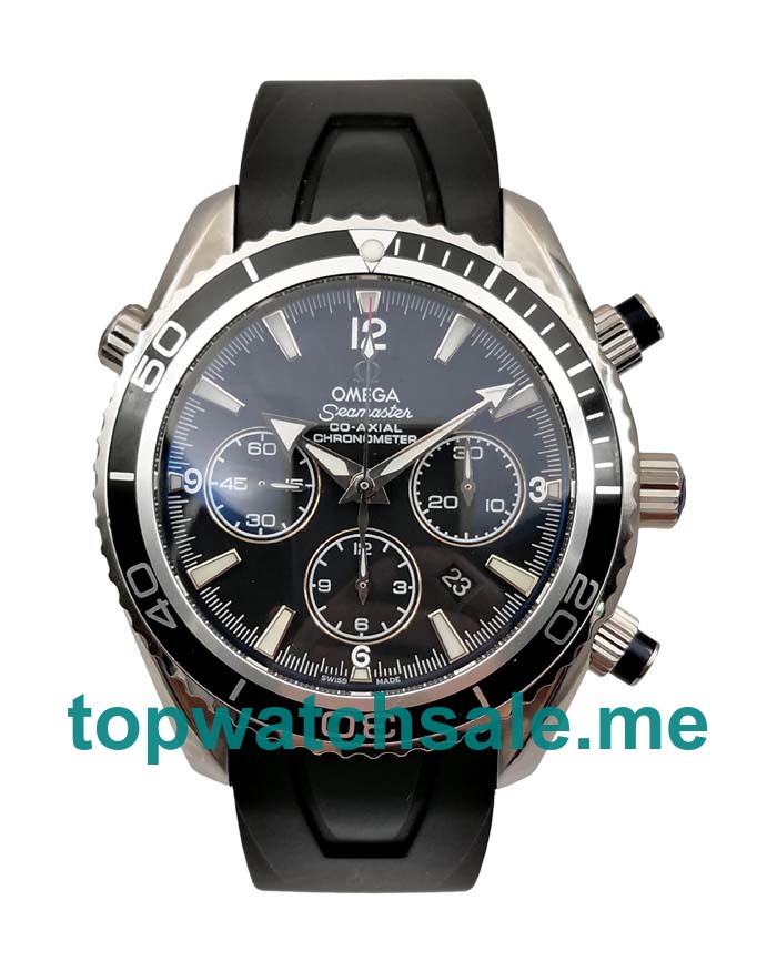 Best 1:1 Omega Seamaster Planet Ocean Chrono 2210.52.00 Fake Watches With Black Dials For Sale