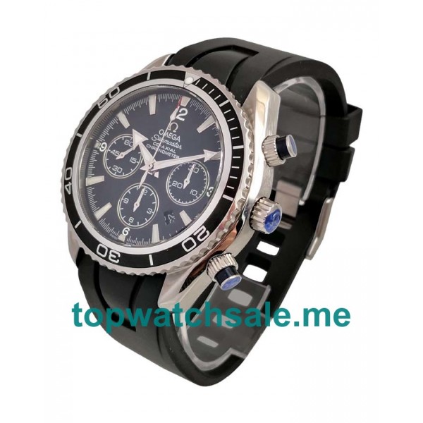 Best 1:1 Omega Seamaster Planet Ocean Chrono 2210.52.00 Fake Watches With Black Dials For Sale