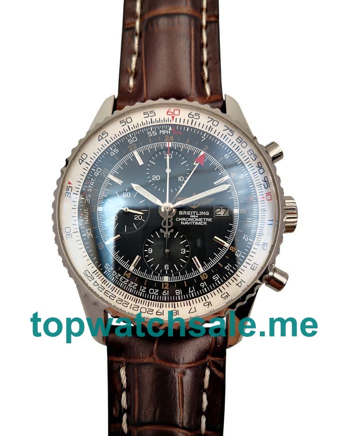 UK AAA Quality Breitling Navitimer A24322 Replica Watches With Black Dials For Men