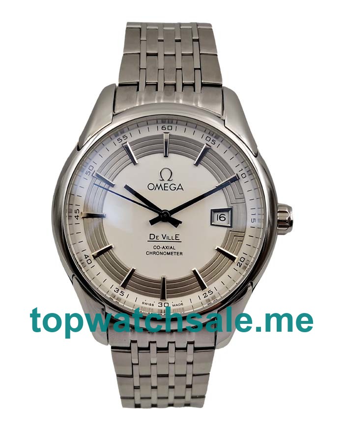 UK AAA Quality Omega De Ville 431.30.41.21.02.001 Replica Watches With Silver Dials For Men