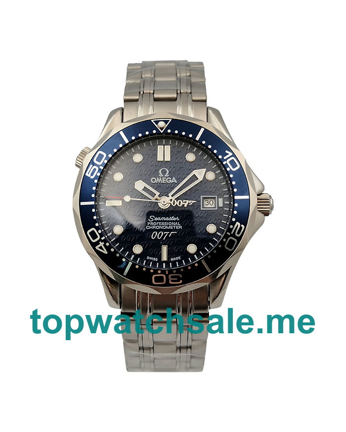 UK Best 1:1 Fake Omega Seamaster Diver 300 M 2537.80.00 With Blue Dials For Men