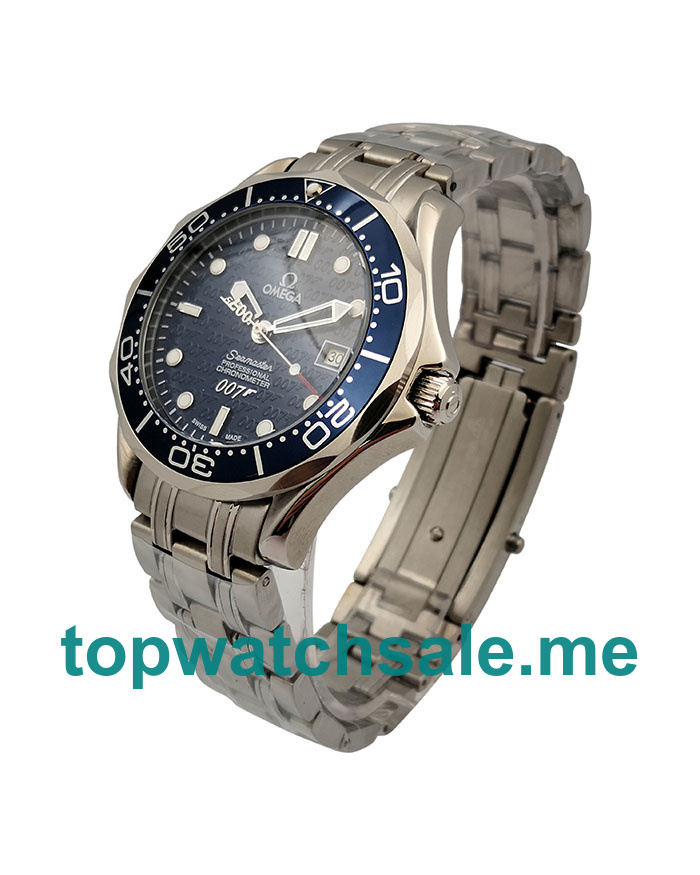 UK Best 1:1 Fake Omega Seamaster Diver 300 M 2537.80.00 With Blue Dials For Men