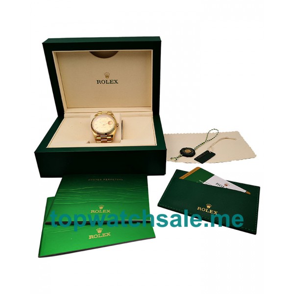 UK Swiss Made Rolex Day-Date 228238 Fake Watches With Champagne Dials For Sale