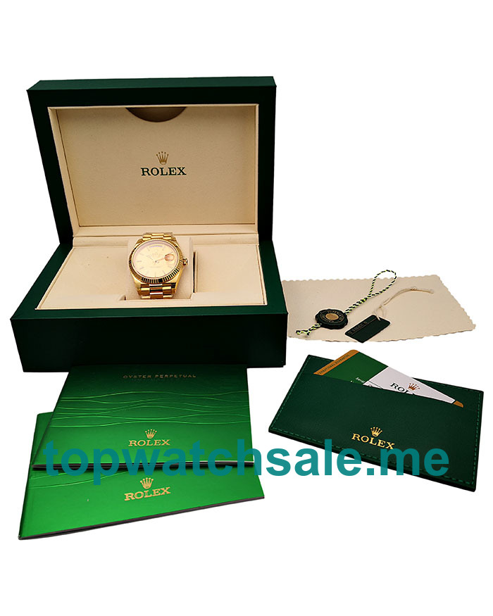 UK Swiss Made Rolex Day-Date 228238 Fake Watches With Champagne Dials For Sale