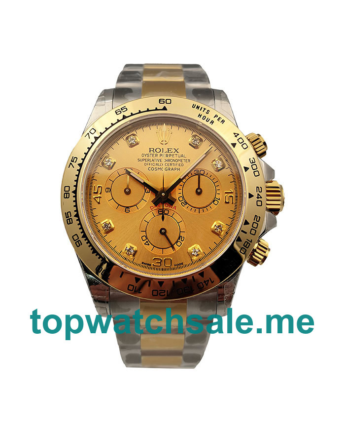 UK Siwss Made Rolex Daytona 116503 Replica Watches With Champagne Dials For Sale