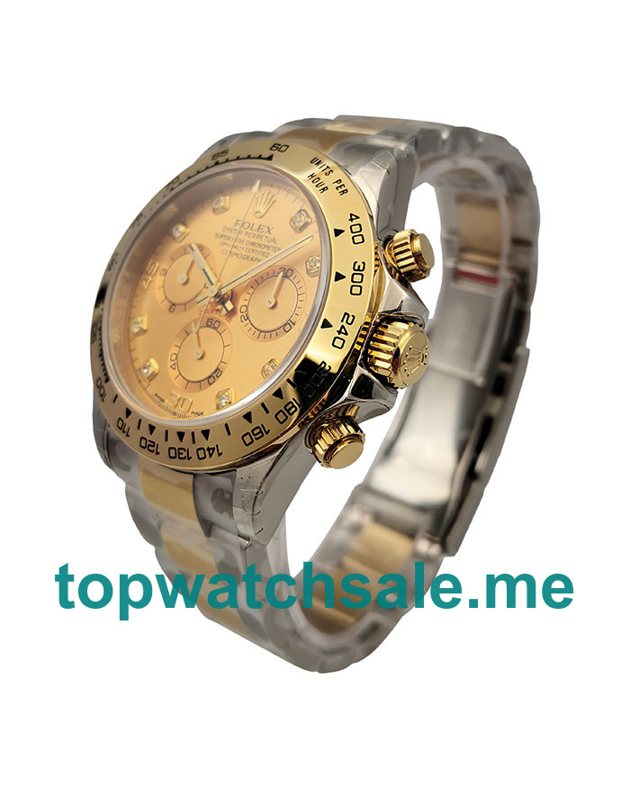UK Siwss Made Rolex Daytona 116503 Replica Watches With Champagne Dials For Sale