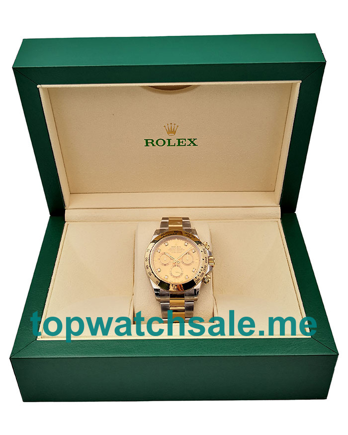 UK Siwss Made Rolex Daytona 116503 Replica Watches With Champagne Dials For Sale