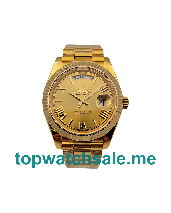 UK Best Quality Rolex Day-Date 228238 Replica Watches With Champagne Dials For Sale