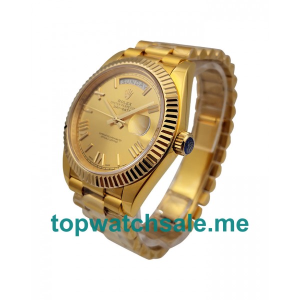 UK Best Quality Rolex Day-Date 228238 Replica Watches With Champagne Dials For Sale