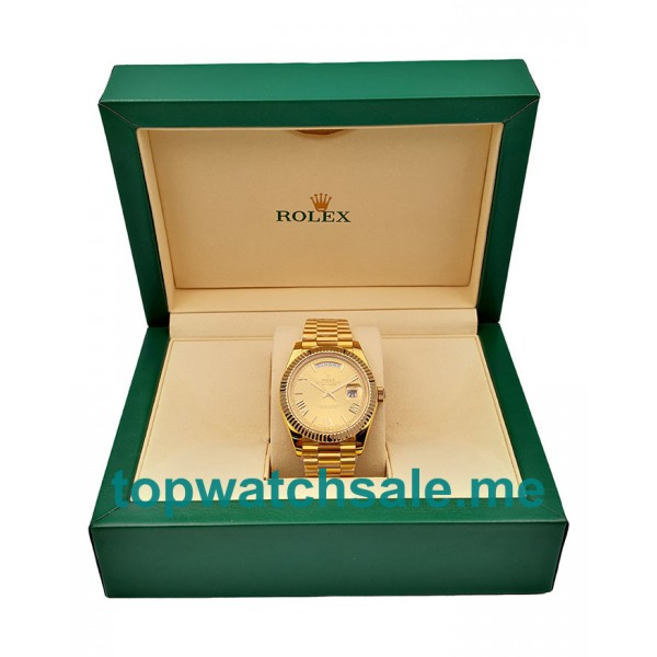 UK Best Quality Rolex Day-Date 228238 Replica Watches With Champagne Dials For Sale