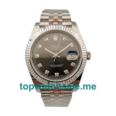 UK Best Quality Rolex Datejust 126334 Replica Watches With Anthracite Dials For Men