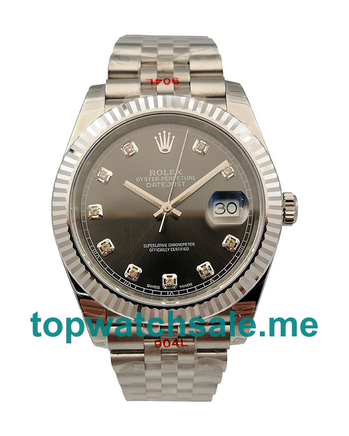 UK Best Quality Rolex Datejust 126334 Replica Watches With Anthracite Dials For Men