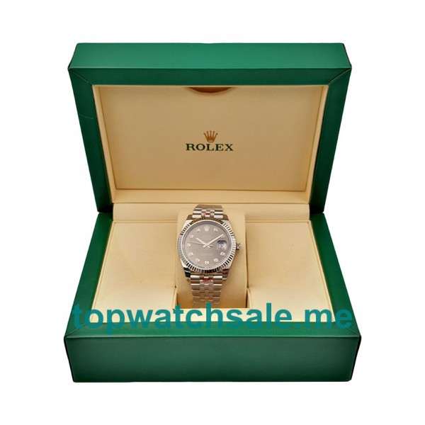 UK Best Quality Rolex Datejust 126334 Replica Watches With Anthracite Dials For Men