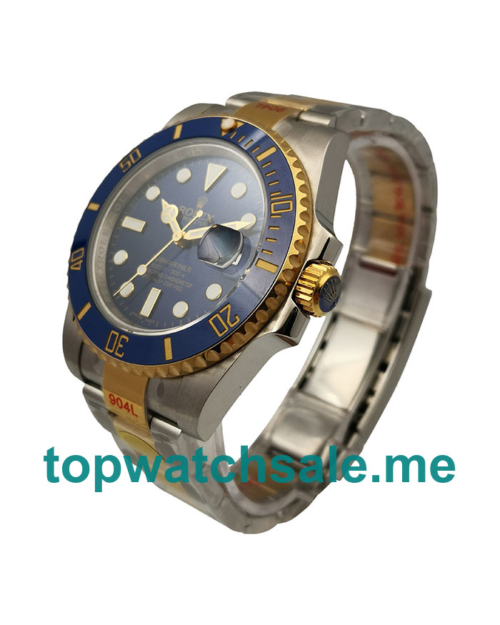 UK Best Quality Rolex Submariner 116613 LB JF Replica Watches With Blue Dials For Men