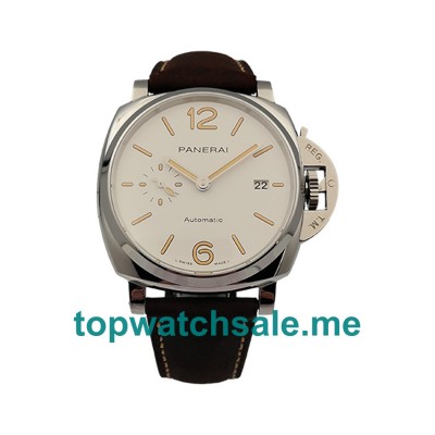 UK 1:1 Wholesale Replica Panerai Luminor Due PAM01046 - 42 MM Watches With White Dials