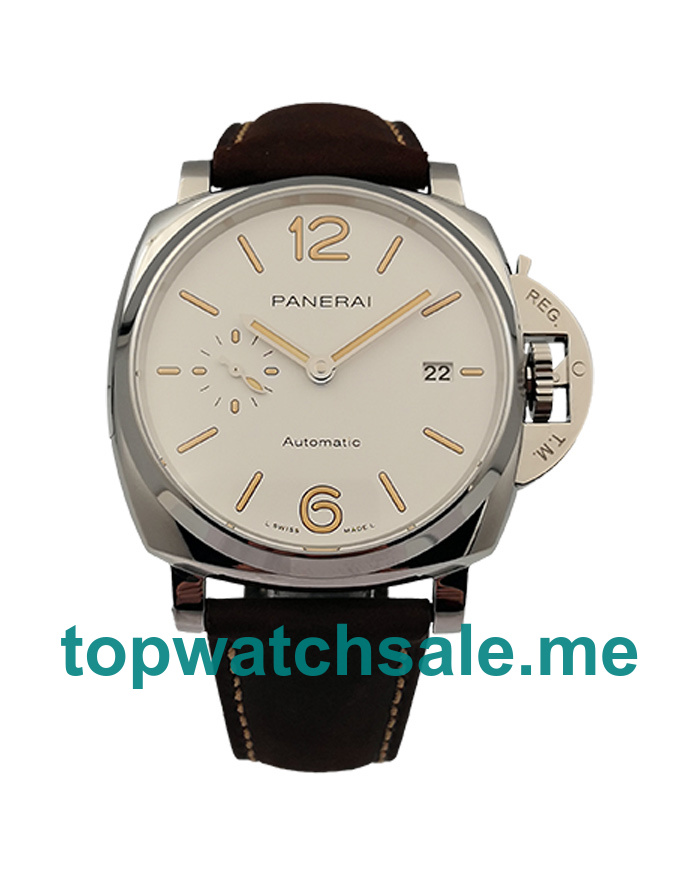 UK 1:1 Wholesale Replica Panerai Luminor Due PAM01046 - 42 MM Watches With White Dials
