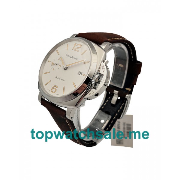 UK 1:1 Wholesale Replica Panerai Luminor Due PAM01046 - 42 MM Watches With White Dials