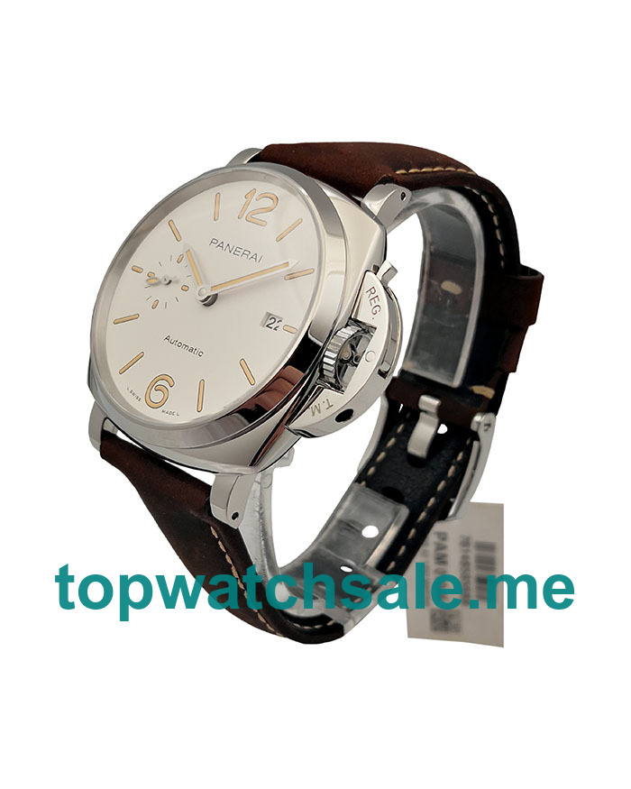 UK 1:1 Wholesale Replica Panerai Luminor Due PAM01046 - 42 MM Watches With White Dials