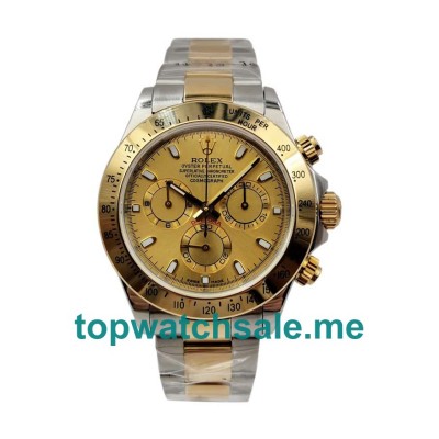 UK Perfect 1:1 Rolex Daytona 116523 Replica Watches With Champagne Dials For Sale