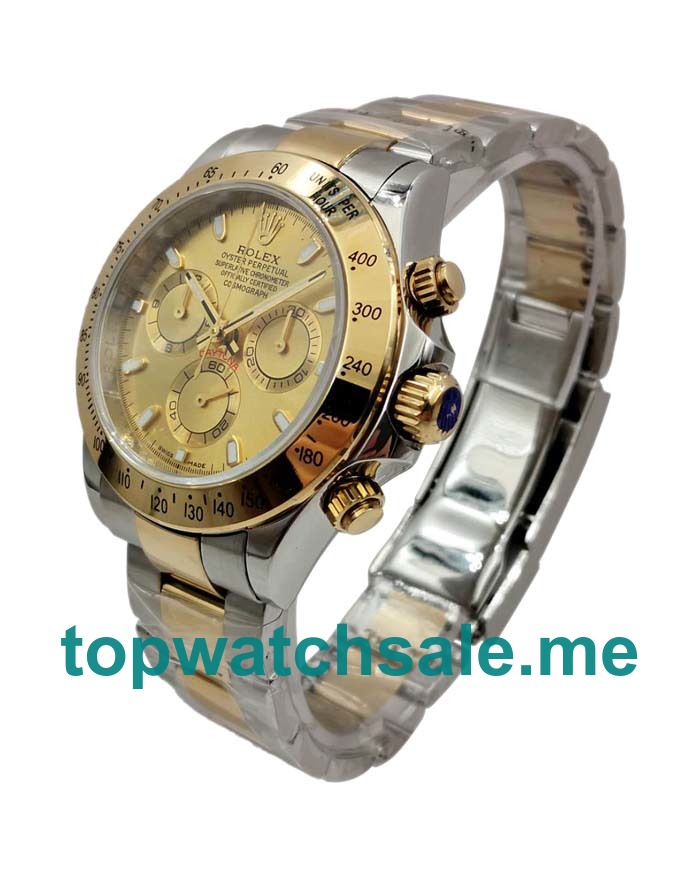 UK Perfect 1:1 Rolex Daytona 116523 Replica Watches With Champagne Dials For Sale