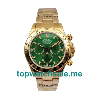 UK Swiss Made Rolex Daytona 116508 Fake Watches With Green Dials For Men