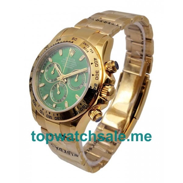 UK Swiss Made Rolex Daytona 116508 Fake Watches With Green Dials For Men