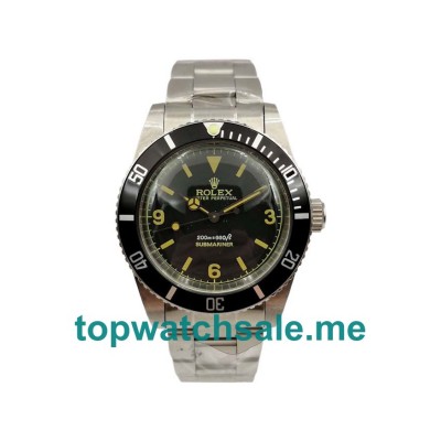 UK Best 1:1 Rolex Submariner 5513 Replica Watches With Black Dials For Men