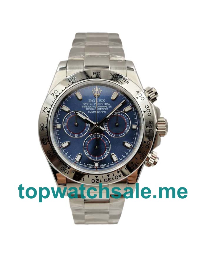 UK Best Quality Rolex Daytona 116509 Fake Watches With Blue Dials For Sale