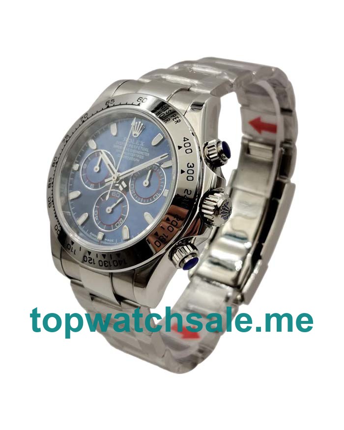UK Best Quality Rolex Daytona 116509 Fake Watches With Blue Dials For Sale