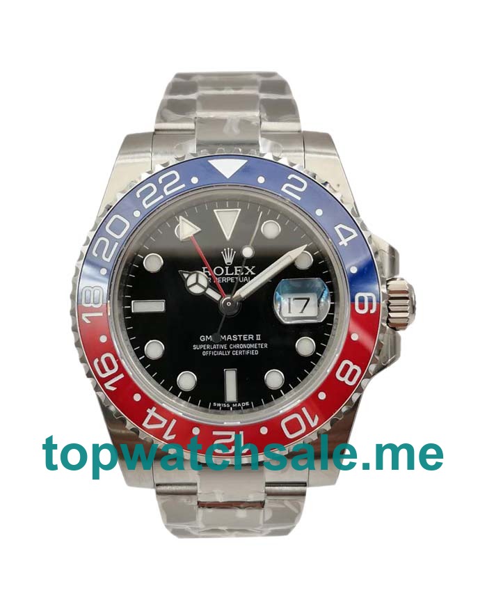 UK Top Super Clone 40 MM Rolex GMT-Master II 116719 Fake Watches With Black Dials Online