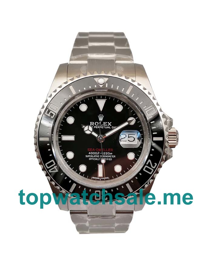 UK Best 1:1 43MM Rolex Sea-Dweller 126600 Replica Watches With Black Dials For Men