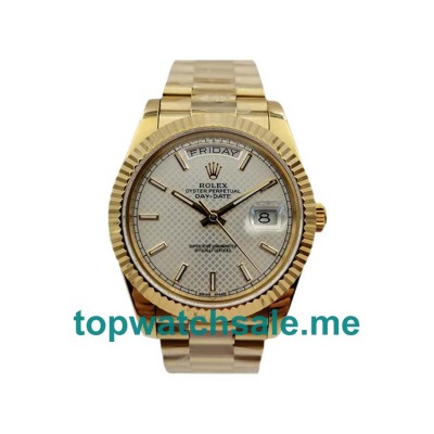 UK Best Quality Rolex Day-Date 228238 Replica Watches With Silver Dials Online