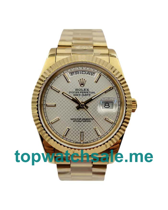 UK Best Quality Rolex Day-Date 228238 Replica Watches With Silver Dials Online